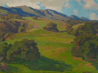 Aaron Edward Kilpatrick - Cows Grazing in a Landscape 24 x 32 in. framed 32 3/4 x 40 3/4 in.