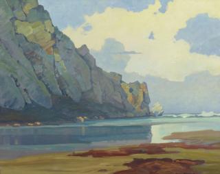 Aaron Edward Kilpatrick - Home of the Sea Birds 24 x 30 in. framed 29 x 35 in.