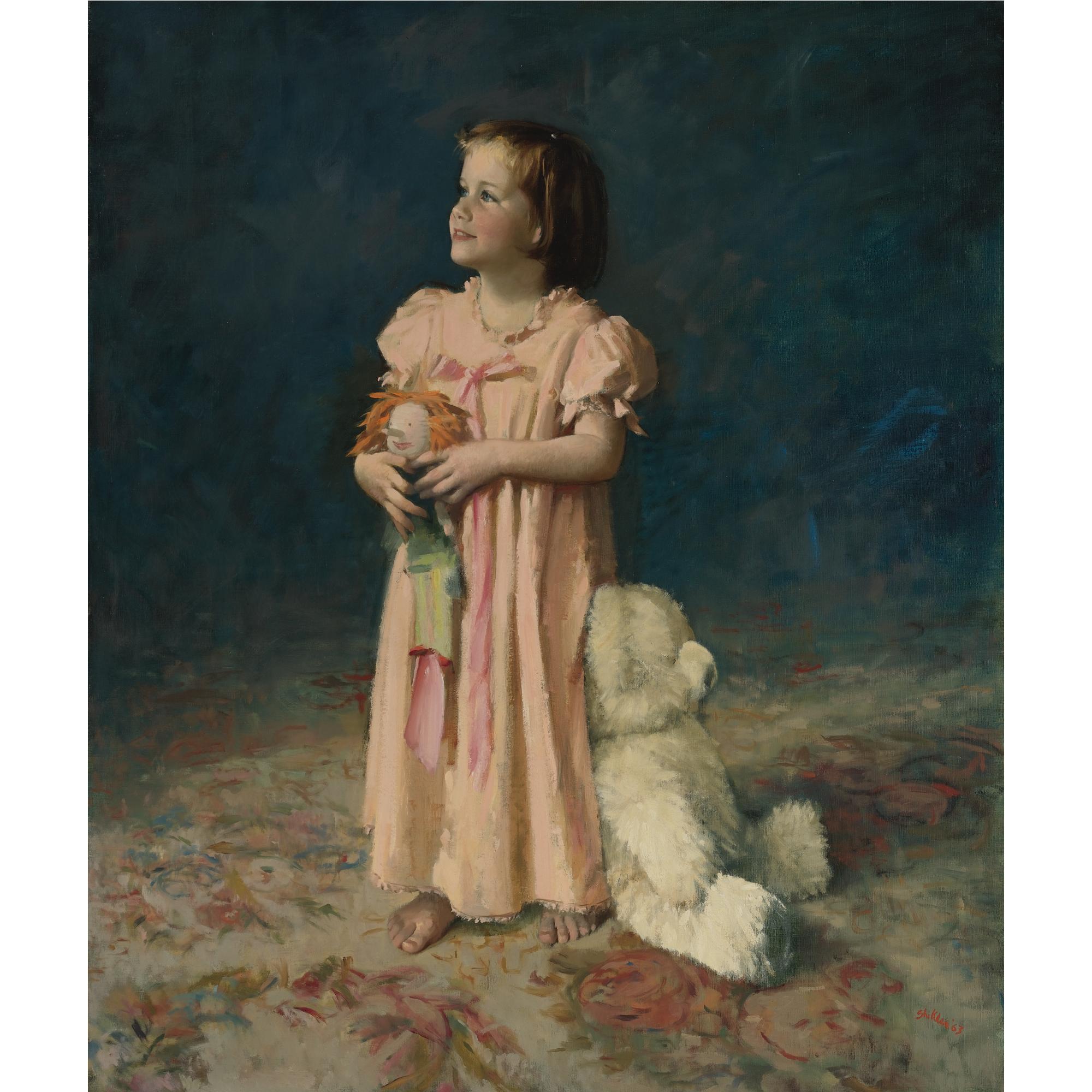 Aaron Shikler - Portrait Of Christina Patterson, 5 Years Old