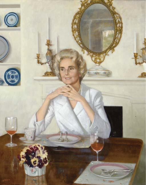 Aaron Shikler - Portrait of Elizabeth Cushing Dilworth