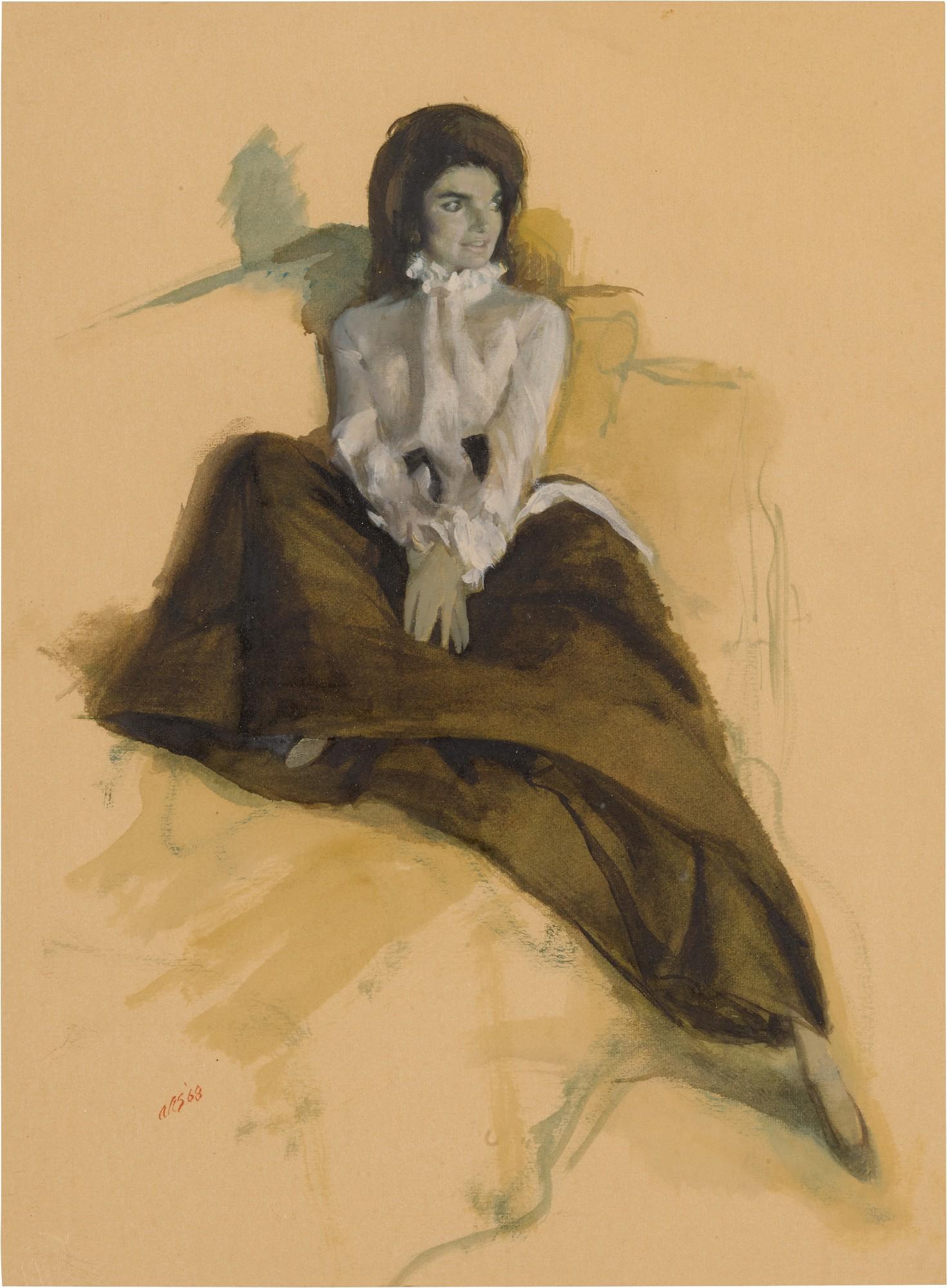 Aaron Shikler - Portrait of Jacqueline Kennedy Onassis