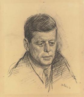Aaron Shikler - Portrait of John F. Kennedy