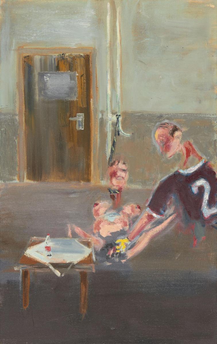 Aaron van Erp - Erotisch Schilderij met Colaflesje (Erotic Painting with a bottle of Coke)