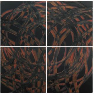 Aaron Young - Untitled (Pink, Quadriptyque)