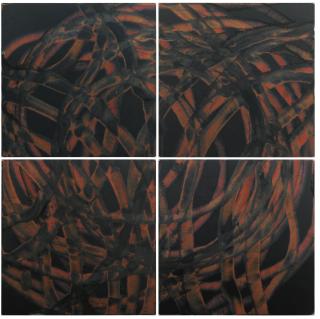 Aaron Young - Untitled (Pink, Quadriptyque)