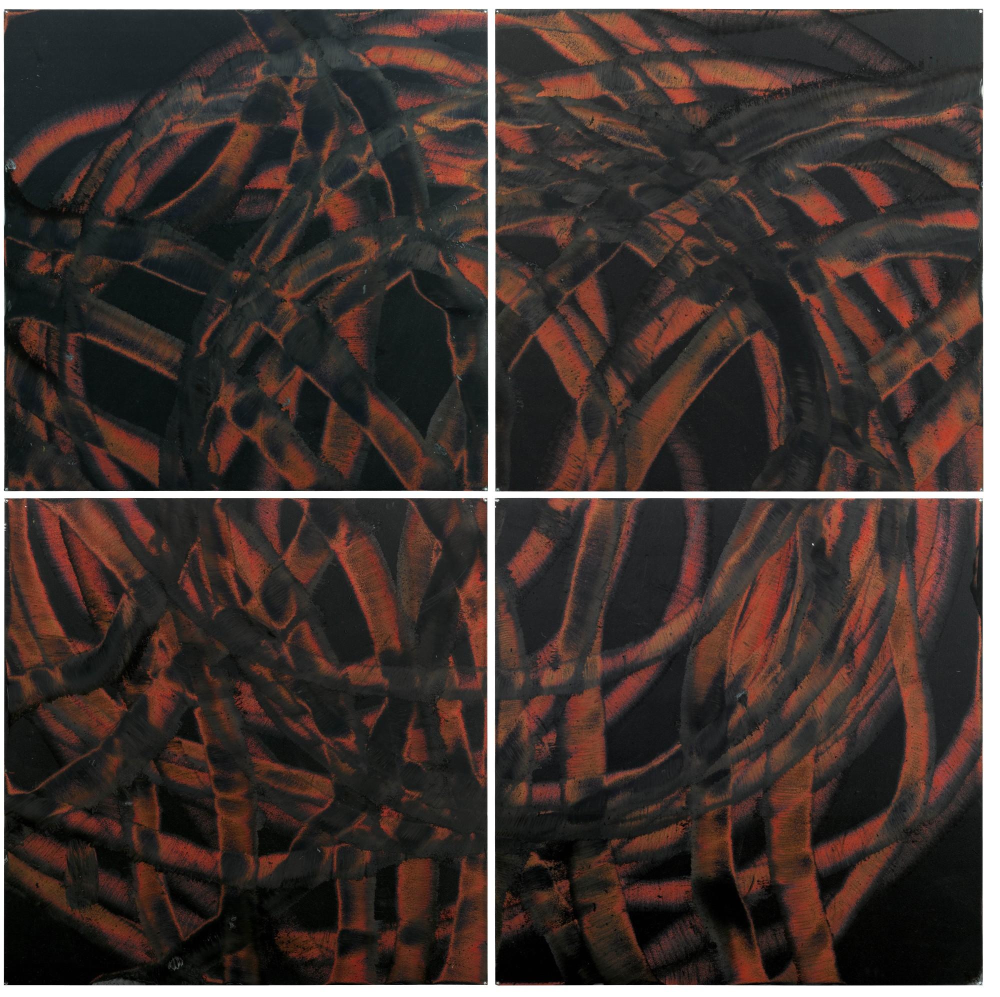 Aaron Young - Untitled (Pink, Quadriptyque)