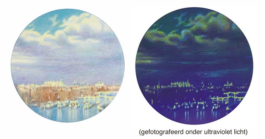 Aat Veldhoen - Amstel vanuit het Amstelhotel