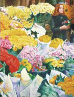 Aat Veldhoen - Flowergirl at Albert Cuyp market, Amsterdam