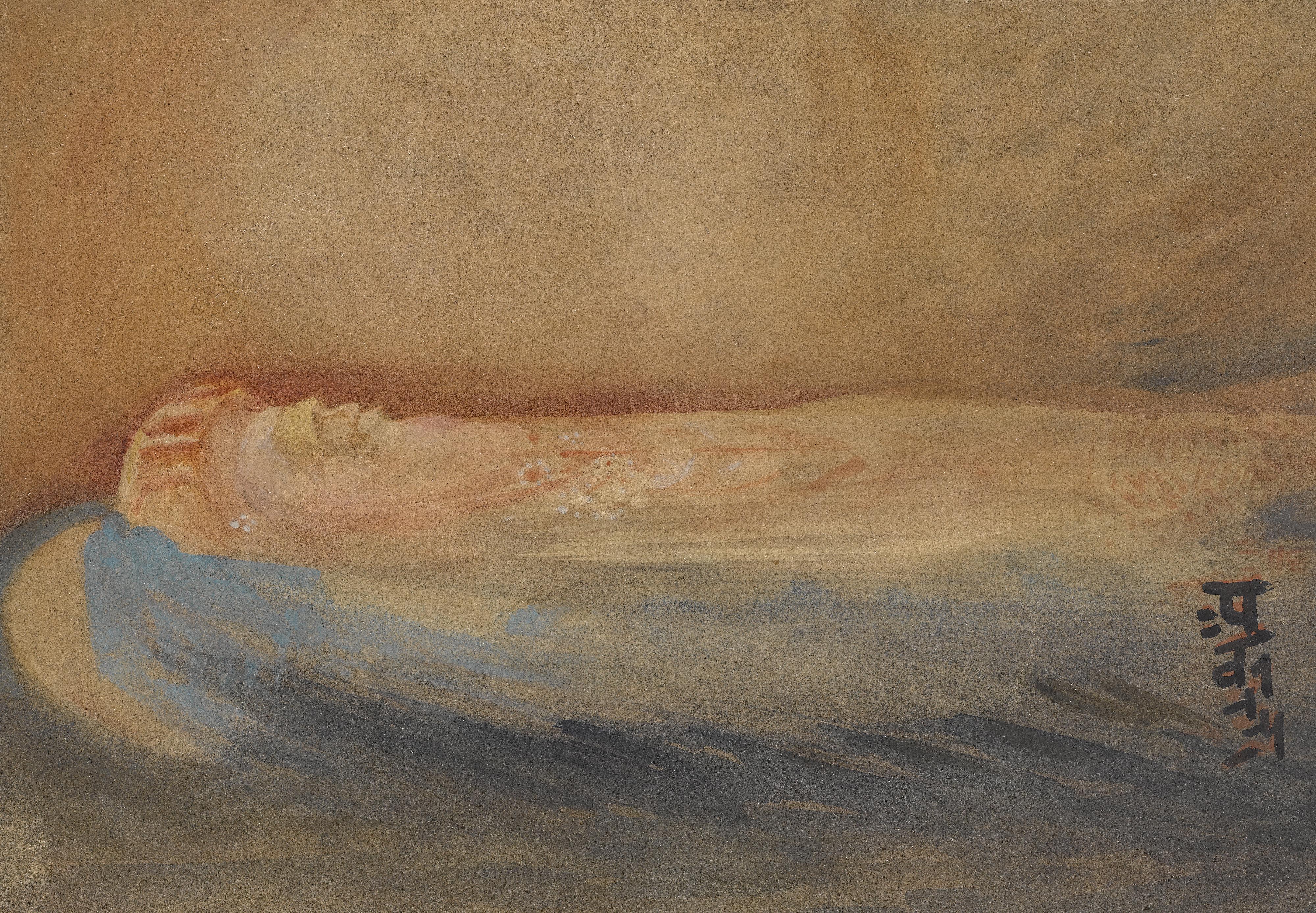 Abanindranath Tagore - The Death Of Rabindranath Tagore