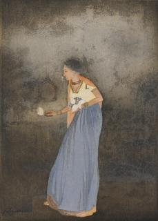Abanindranath Tagore - Untitled (Festival of Lamps)