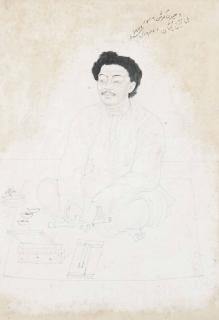 Abanindranath Tagore - Untitled (Portrait Of Dhirendra Krishna Deb Barman)