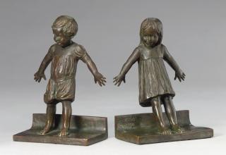 Abastenia St. Leger Eberle - Hide and Seek\': A Pair of Bookends