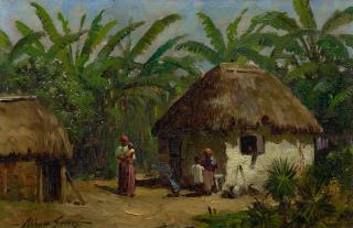 Abbott Fuller Graves - Family by the Fire, Jamaica