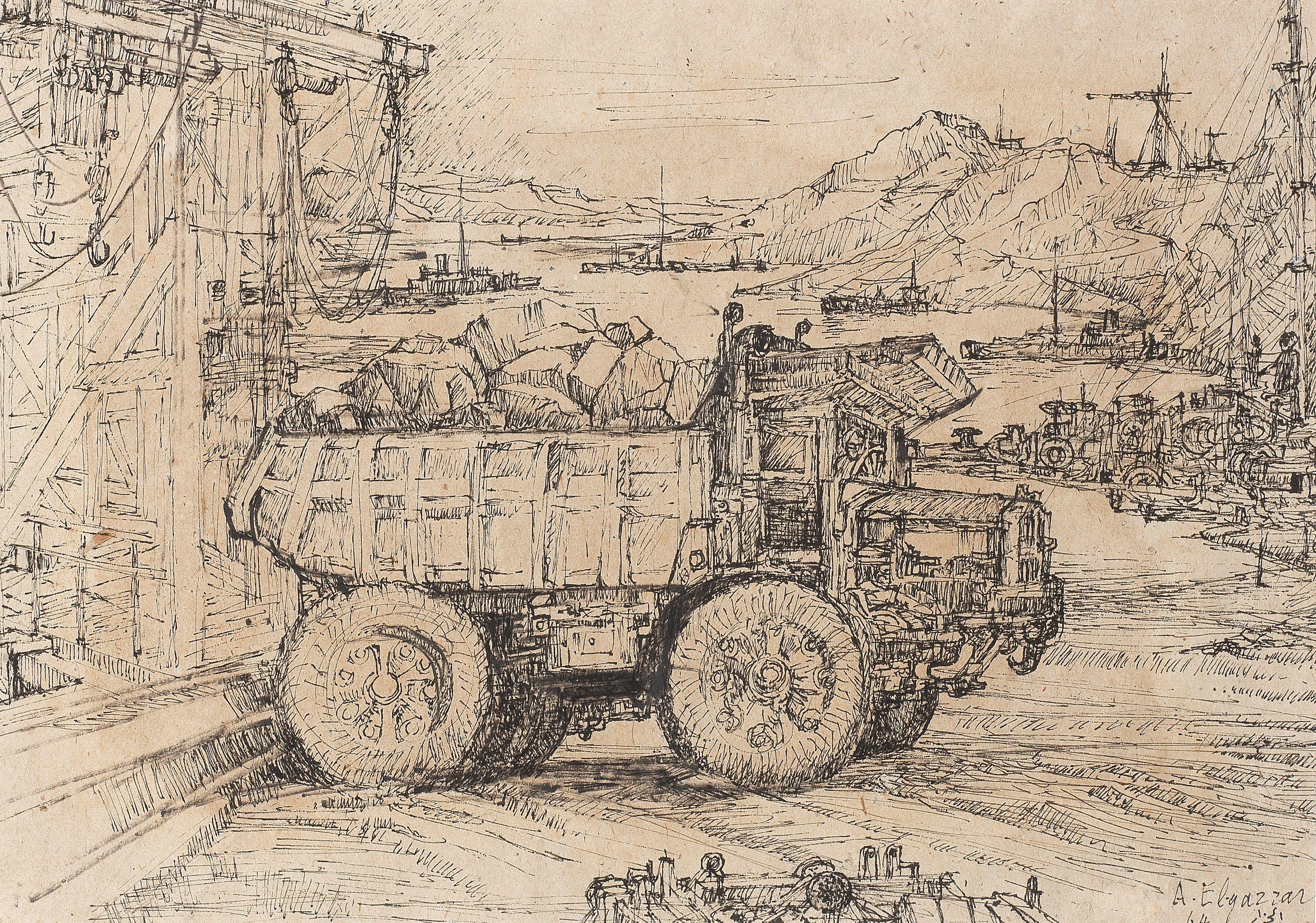 Abdel Hadi El-Gazzar - The High Dam Site (from the High Dam Series)