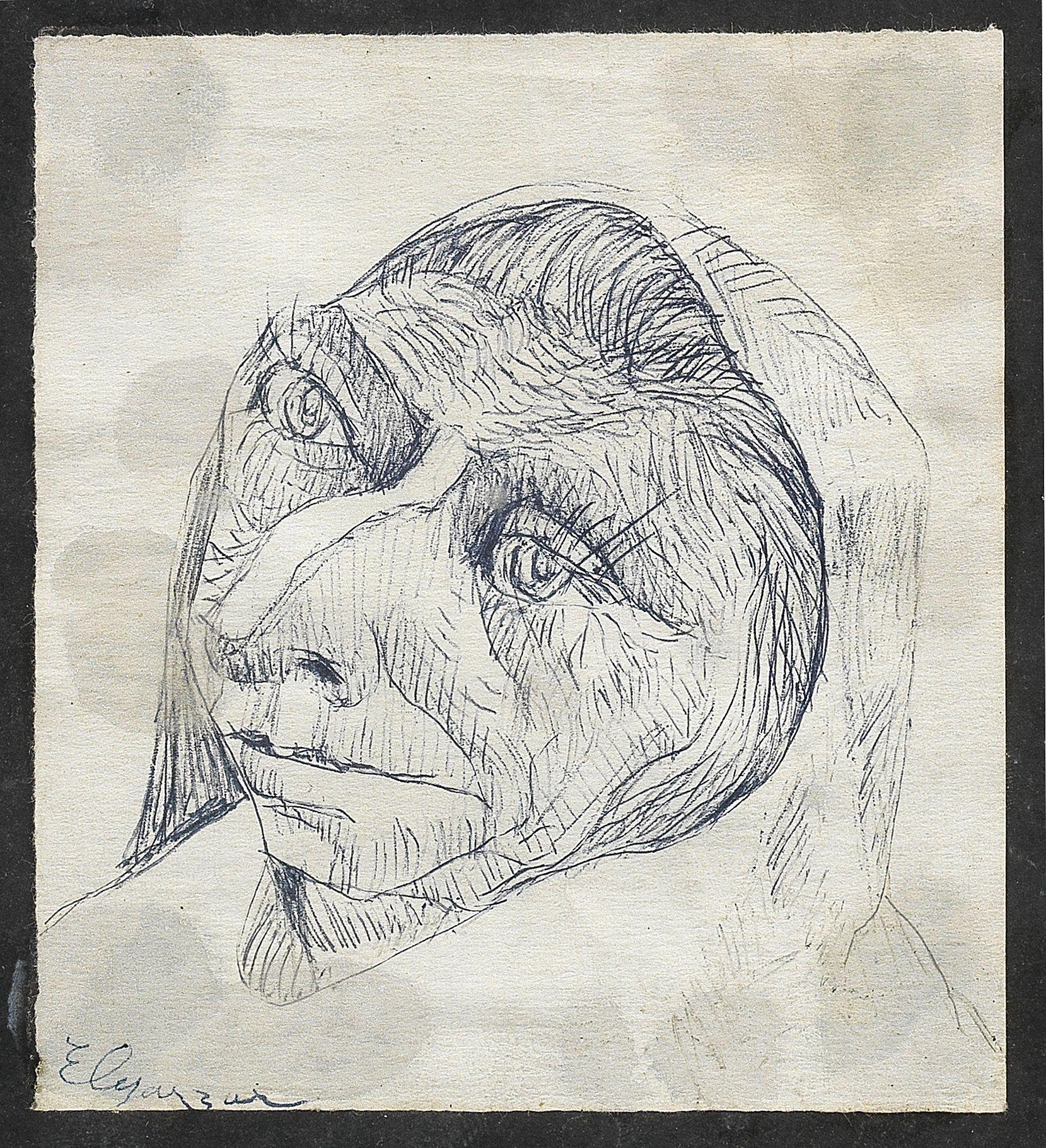 Abdel Hadi El-Gazzar - Untitled (Face of a Man)