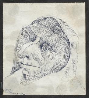 Abdel Hadi El-Gazzar - Untitled (Face of a Man)