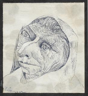 Abdel Hadi El-Gazzar - Untitled (Face of a Man)