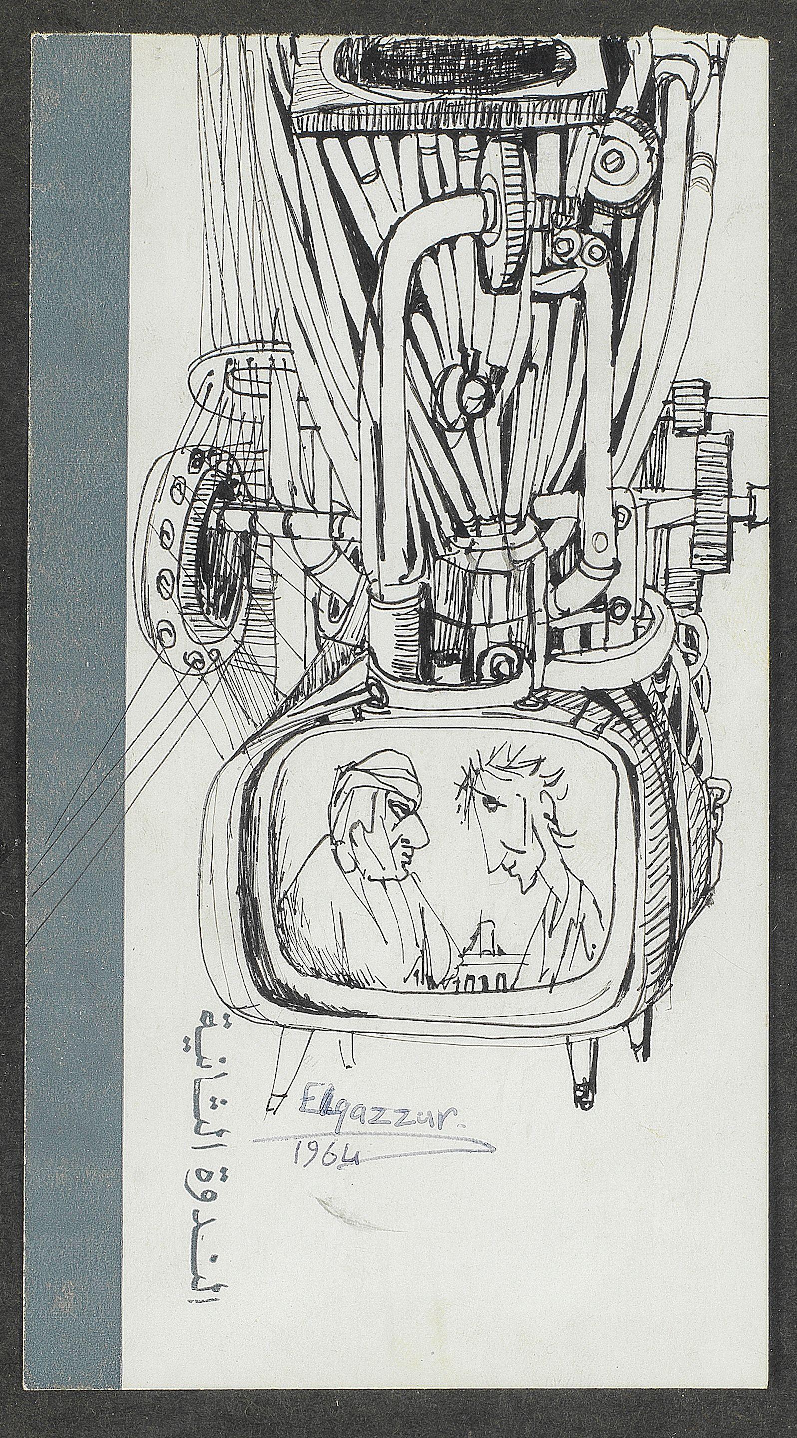 Abdel Hadi El-Gazzar - Untitled (From the Man & Mechanics period)