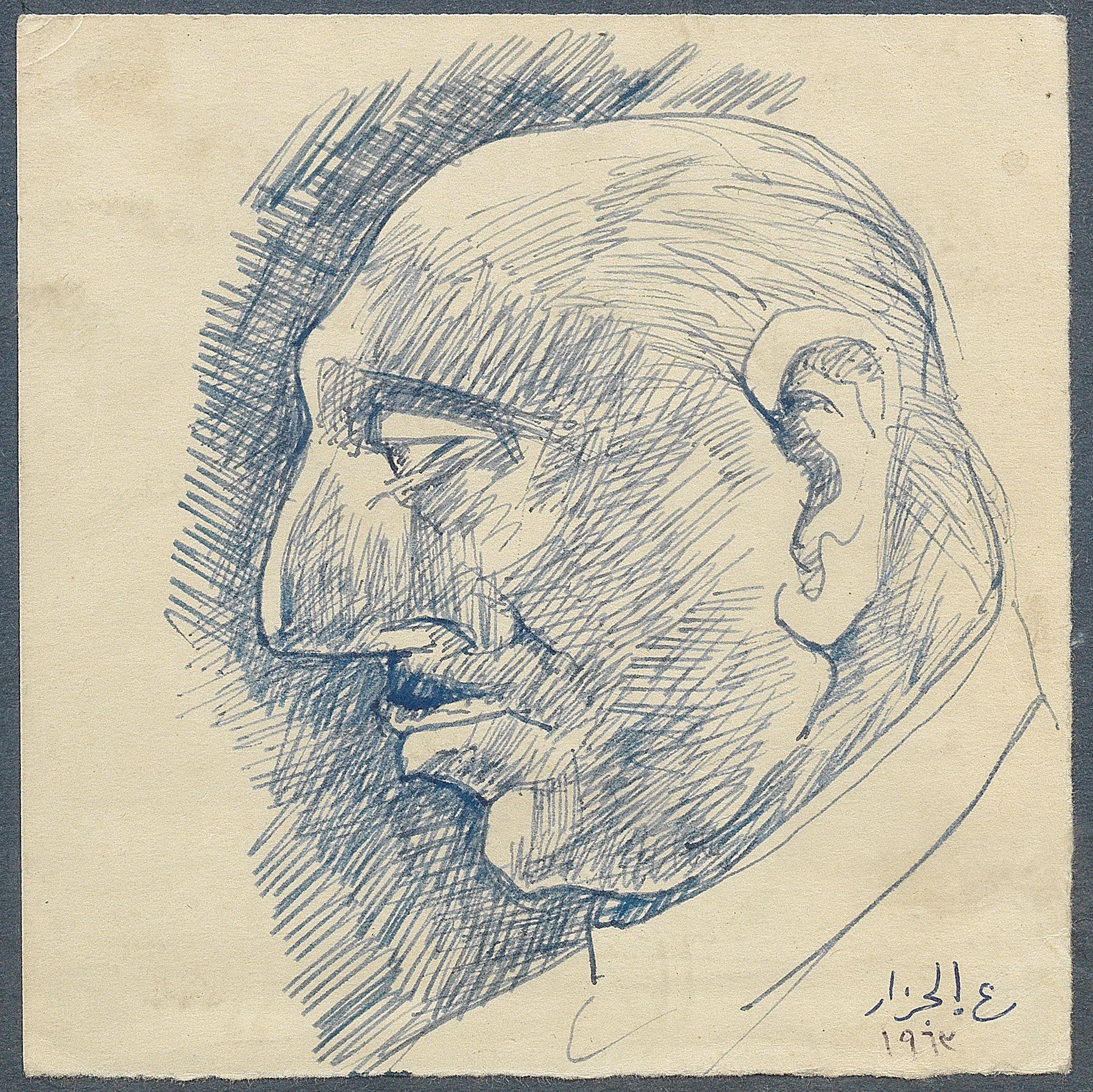 Abdel Hadi El-Gazzar - Untitled (Profile of a Man)