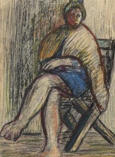 Abdel Hadi El-Gazzar - Untitled (Seated Woman)