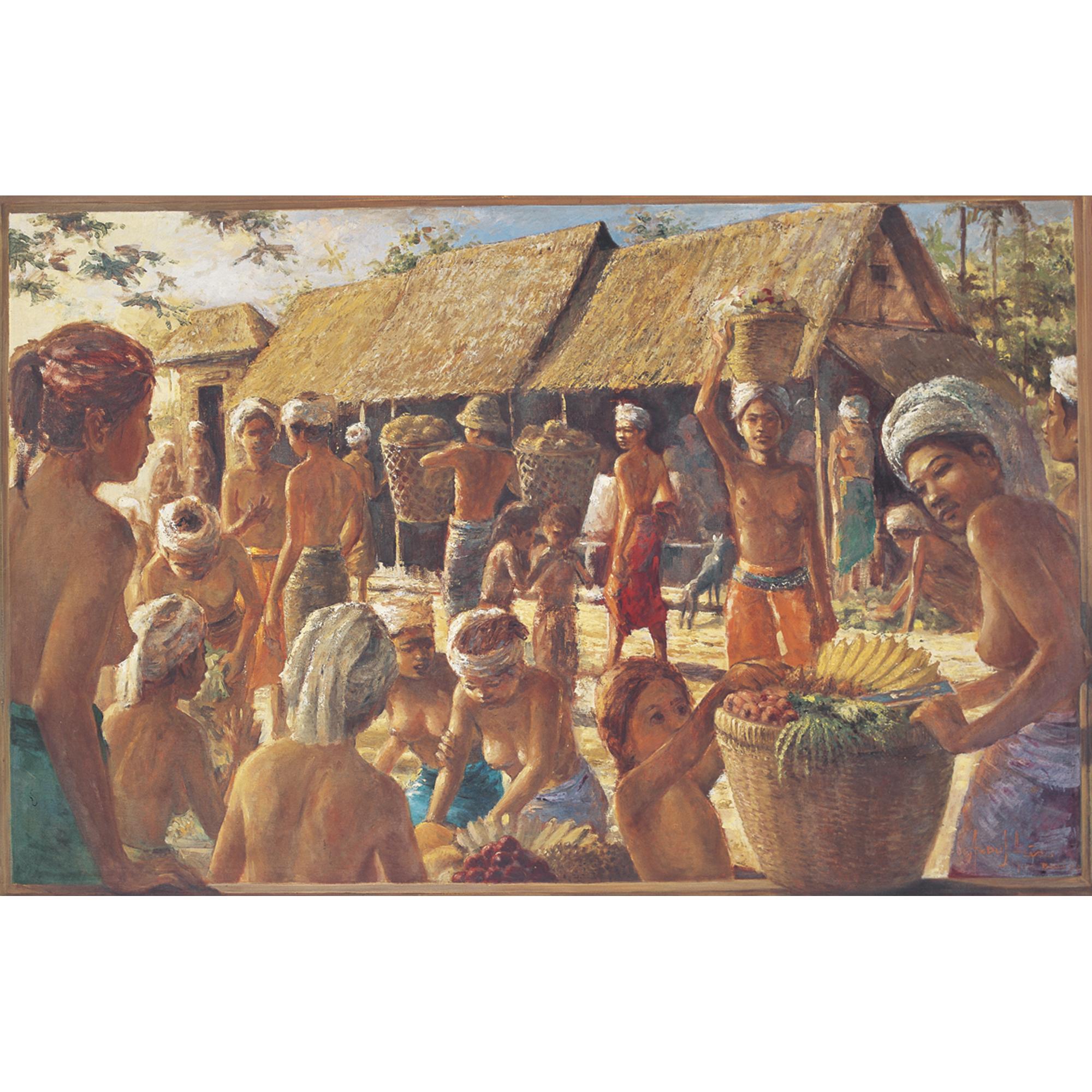 Abdul Aziz - Market Scene, Bali