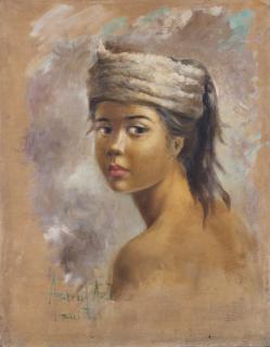 Abdul Aziz - Portrait Of A Young Girl