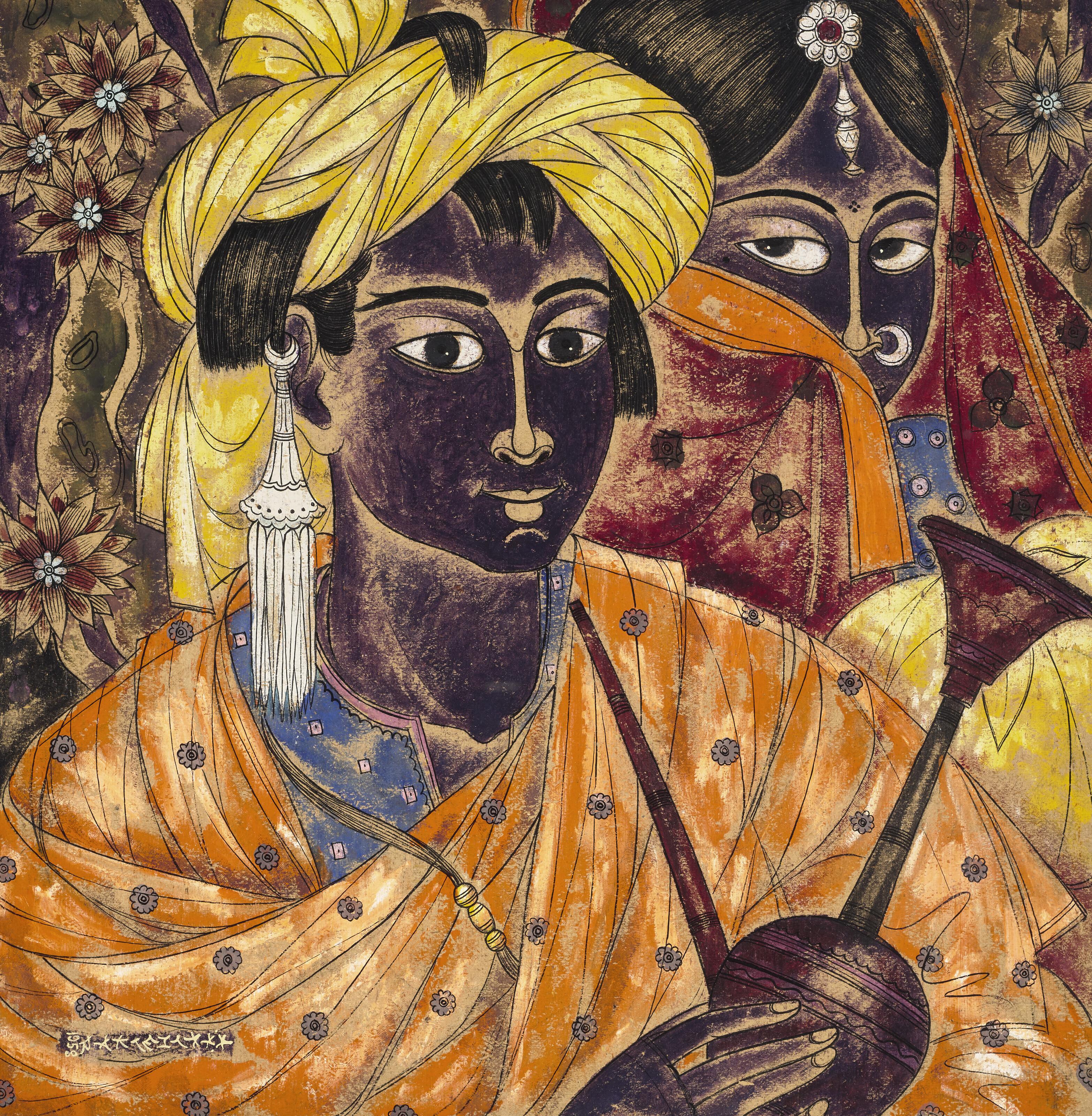 Abdulrahim Apabhai Almelkar - Untitled (Couple)