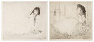 Abdur Rahman Chughtai - Courtesan; Before the Curtains