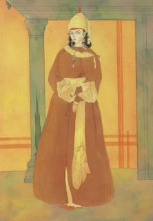 Abdur Rahman Chughtai - Untitled (Standing Lady)