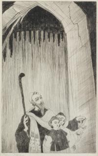 Abdur Rahman Chughtai - Untitled (Under the Arch)