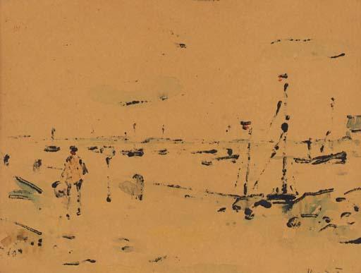 Abel Bertram - Boats in the harbor