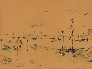 Abel Bertram - Boats in the harbor