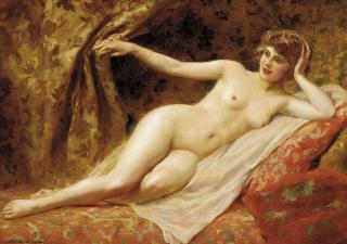 Abel Dominique Boyé - A reclining female nude