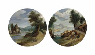 Abel Grimmer - A river landscape; and A coastal landscape