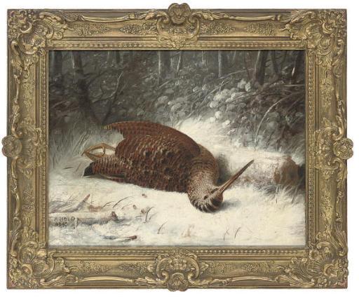 Abel Hold - A woodcock in the snow