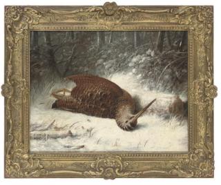 Abel Hold - A woodcock in the snow