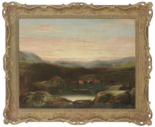 Abel Hold - Cattle watering at sunset