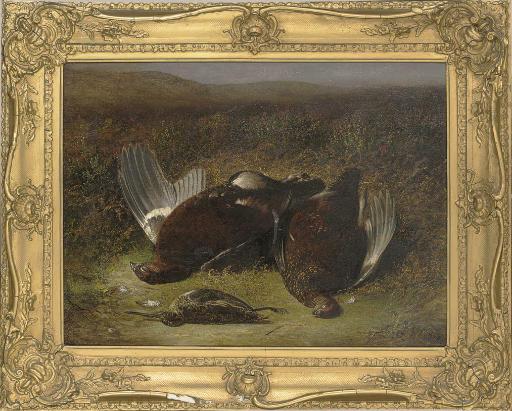 Abel Hold - Two grouse and a jack snipe
