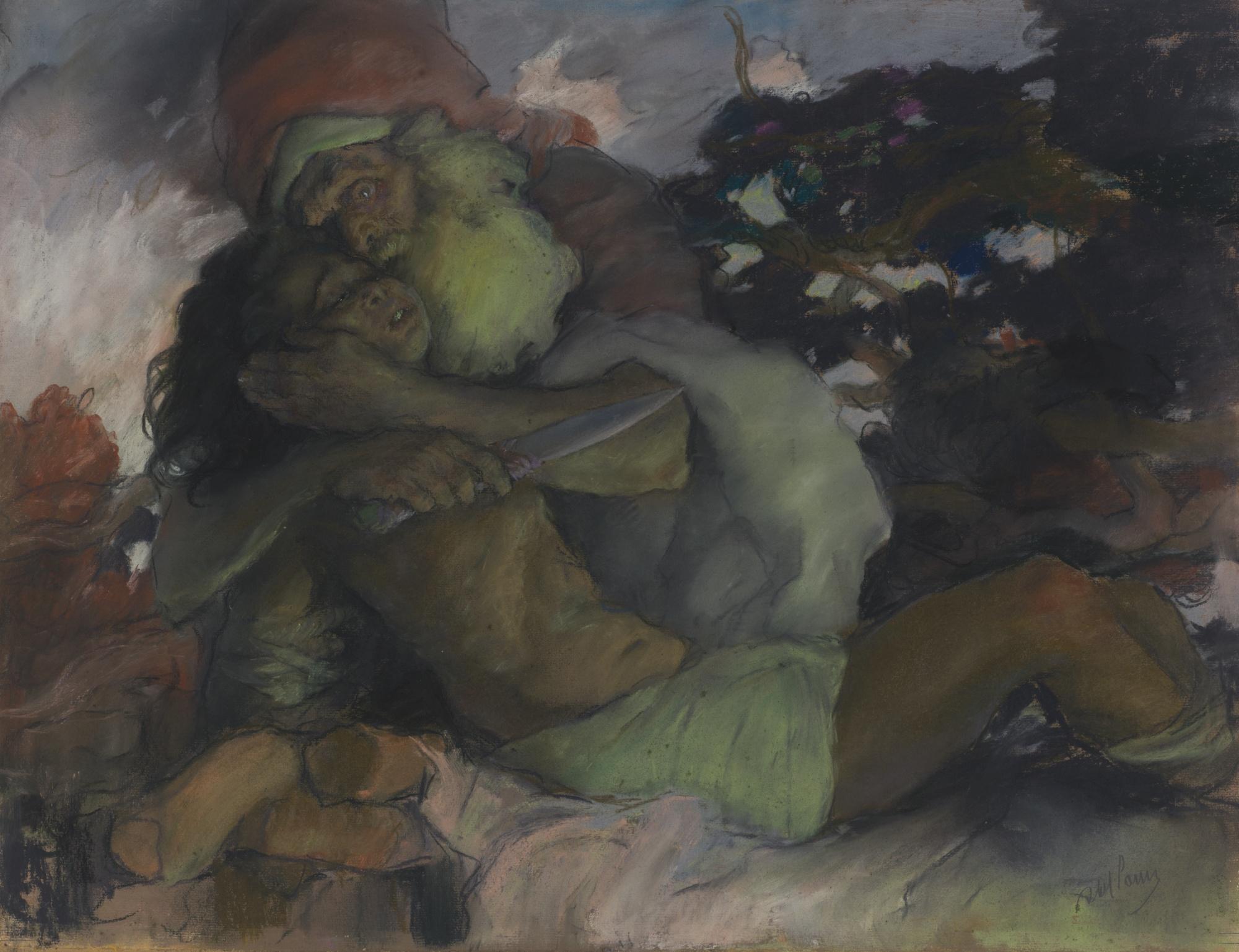 Abel Pann - “And Abraham Stretched Forth His Hand, And Took The Knife To Slay His Son” (Genesis 22:10)