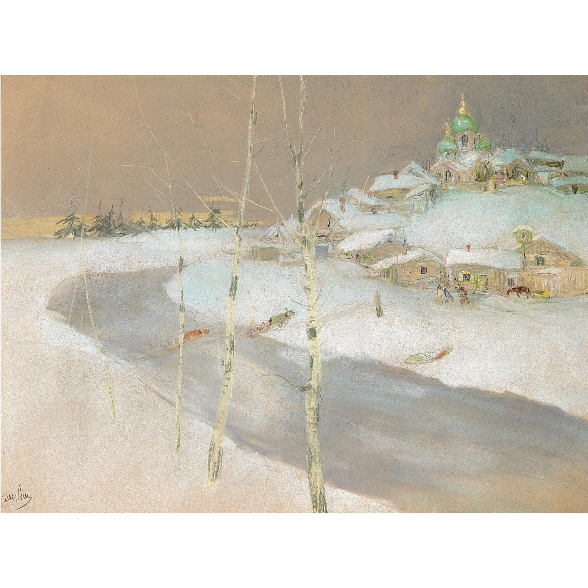 Abel Pann - Russian Village In Winter