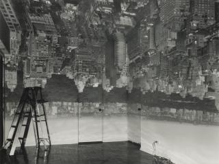 Abelardo Morell - Camera Obscura, Image Of Manhattan, Looking West In Empty Room, 1996Silver Print. Signed In Black Felt Tip Pen On A Label Affixed To The Back Of The Frame. Ed. 11/15. Mounted And Framed.