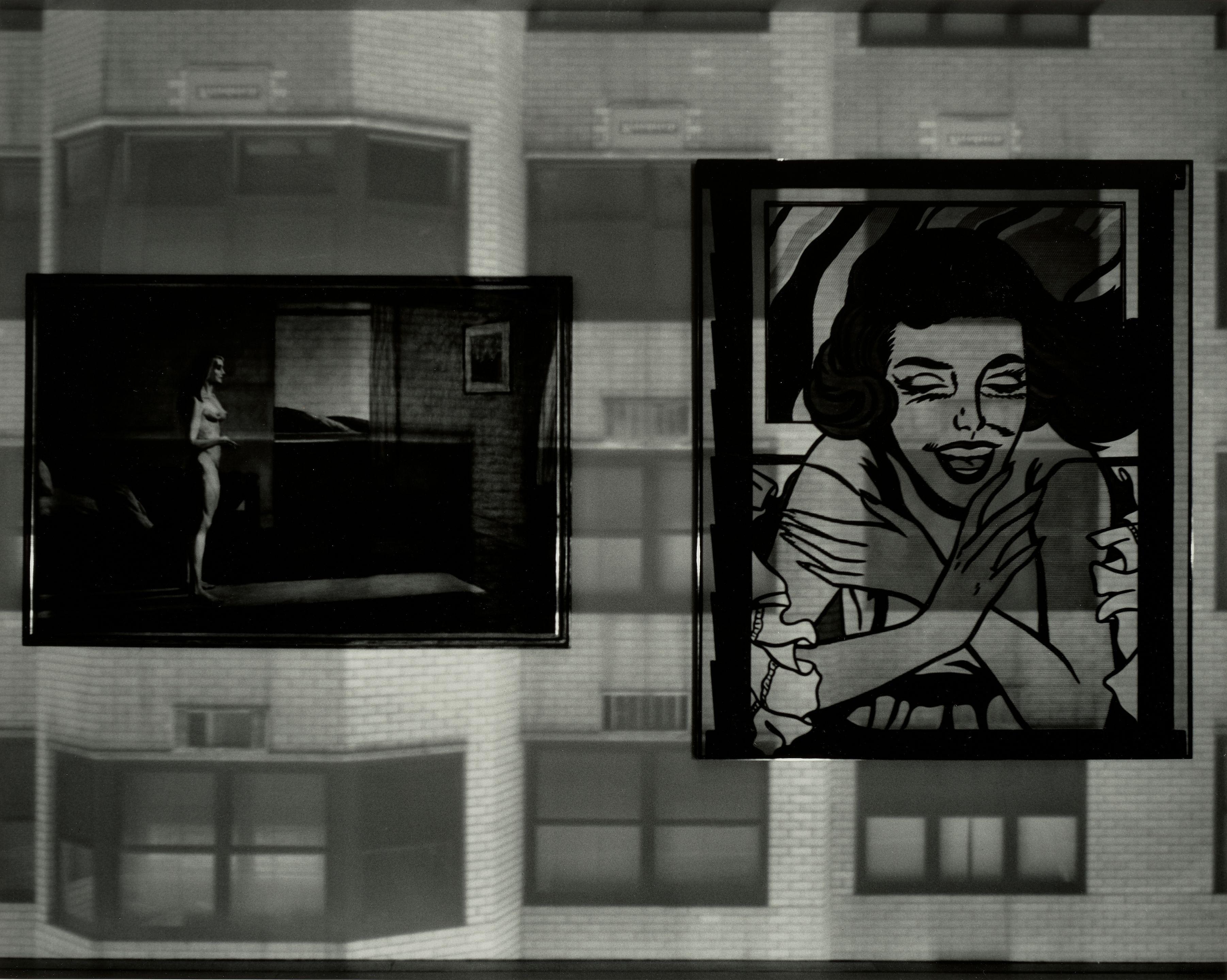 Abelardo Morell - \'Camera Obscura Image of Windows in Gallery with Two Paintings, Whitney Museum\'