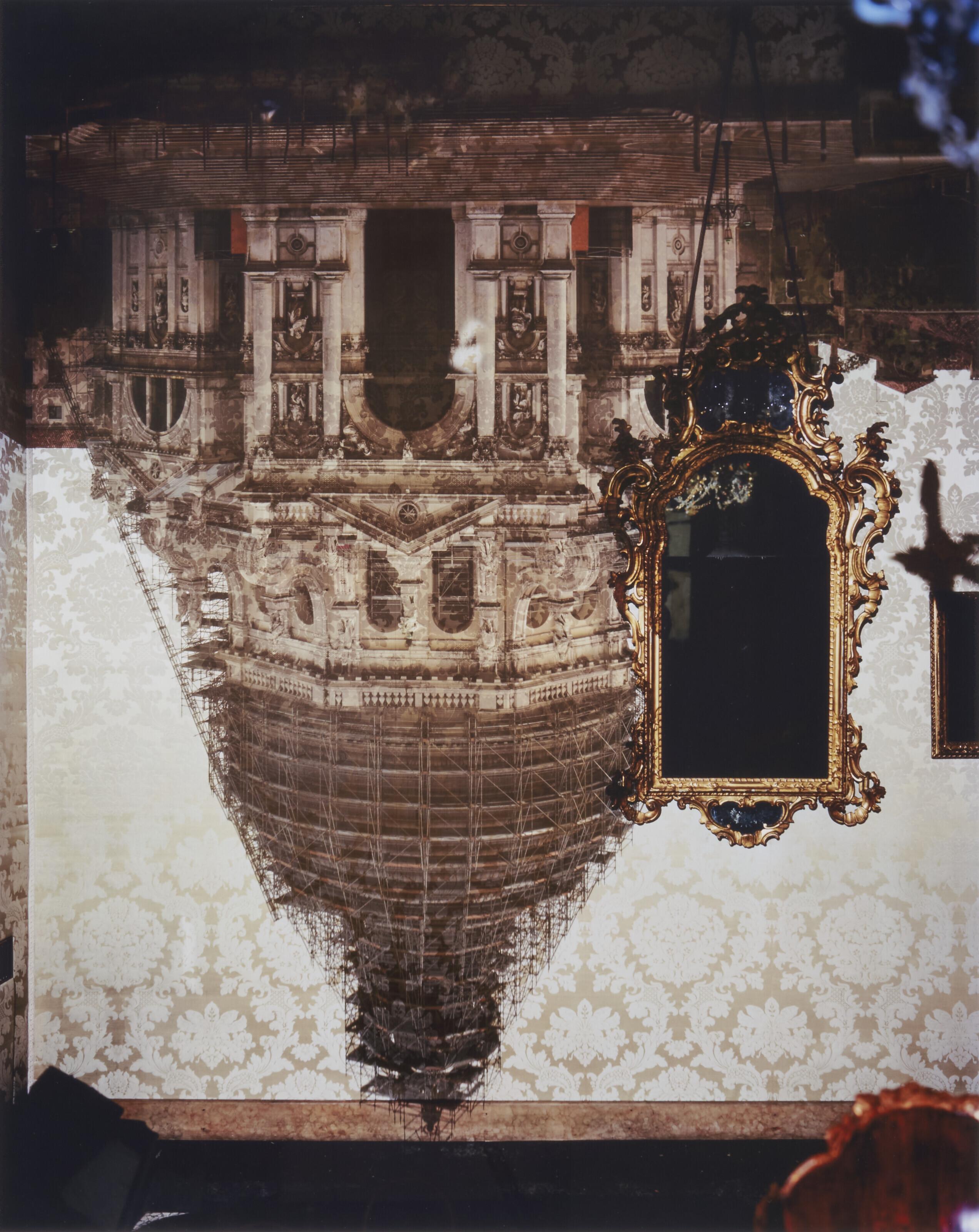 Abelardo Morell - Camera Obscura, Santa Maria Della Salute with Scaffolding in Palazzo Bedroom, Venice, 2007