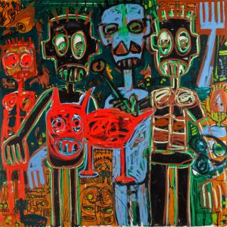 Aboudia - Le Petit Chien Rouge