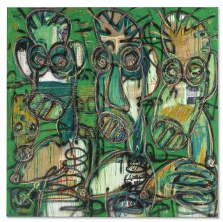 Aboudia - Untitled (Green)