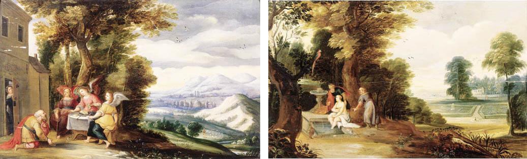 Abraham and the angels; and Susanna and the Elders