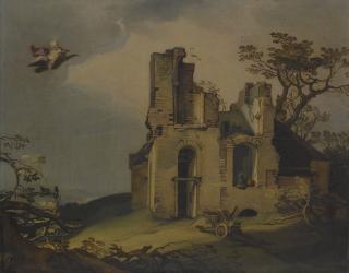 Abraham Bloemaert - A Landscape With Ruins, With The Rape Of Ganymede