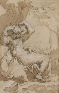 Abraham Bloemaert - Judas Iscariote assis dans un paysage