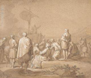 Abraham Bloemaert - Le Christ Prêchant D\'Un Bateau Sur Le Lac De Galilée