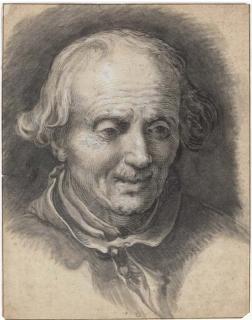 Abraham Bloemaert - Portrait of an old man looking down